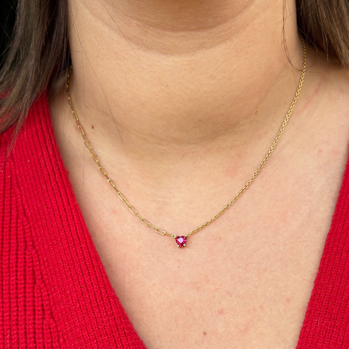 925 Ayar Gümüş Altın Kaplama Zirkon Taşlı Ataç Model Choker Kolye