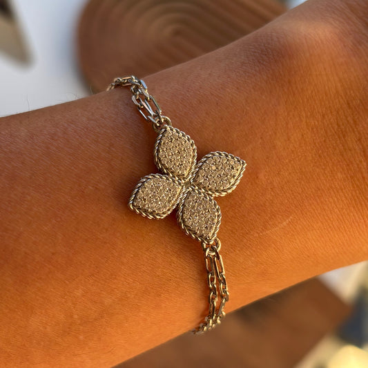 925 Ayar Gümüş Van Cleef Yonca Bileklik