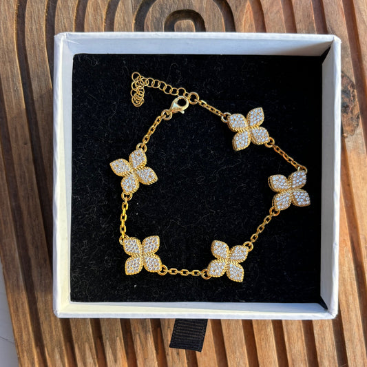 925 Ayar Gümüş Van Cleef Yonca Bileklik