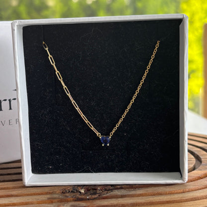 925 Ayar Gümüş Altın Kaplama Zirkon Taşlı Ataç Model Choker Kolye