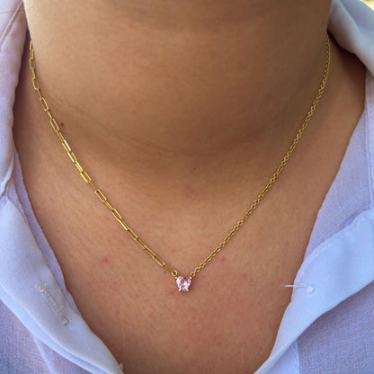 925 Ayar Gümüş Altın Kaplama Zirkon Taşlı Ataç Model Choker Kolye